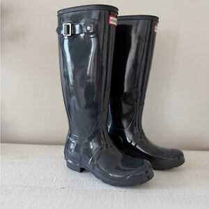 Hunter Glossy dark green/blue Rain Boots